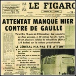 Photo de la une du Figaro sur l'attentat du Petit-Clamart